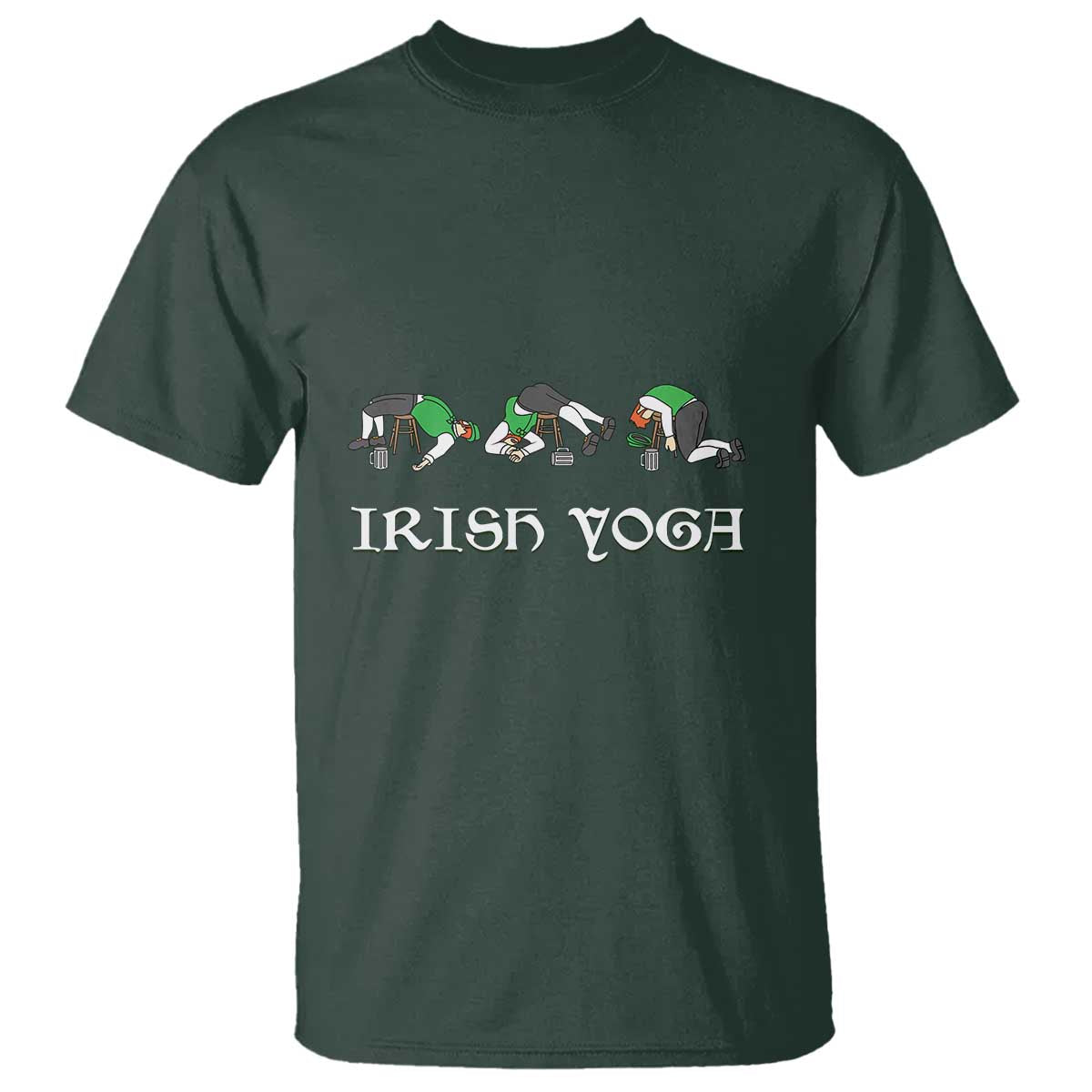 Funny St Patricks Day Beer Drinking T Shirt Irish Yoga Leprechaun Beer Mug