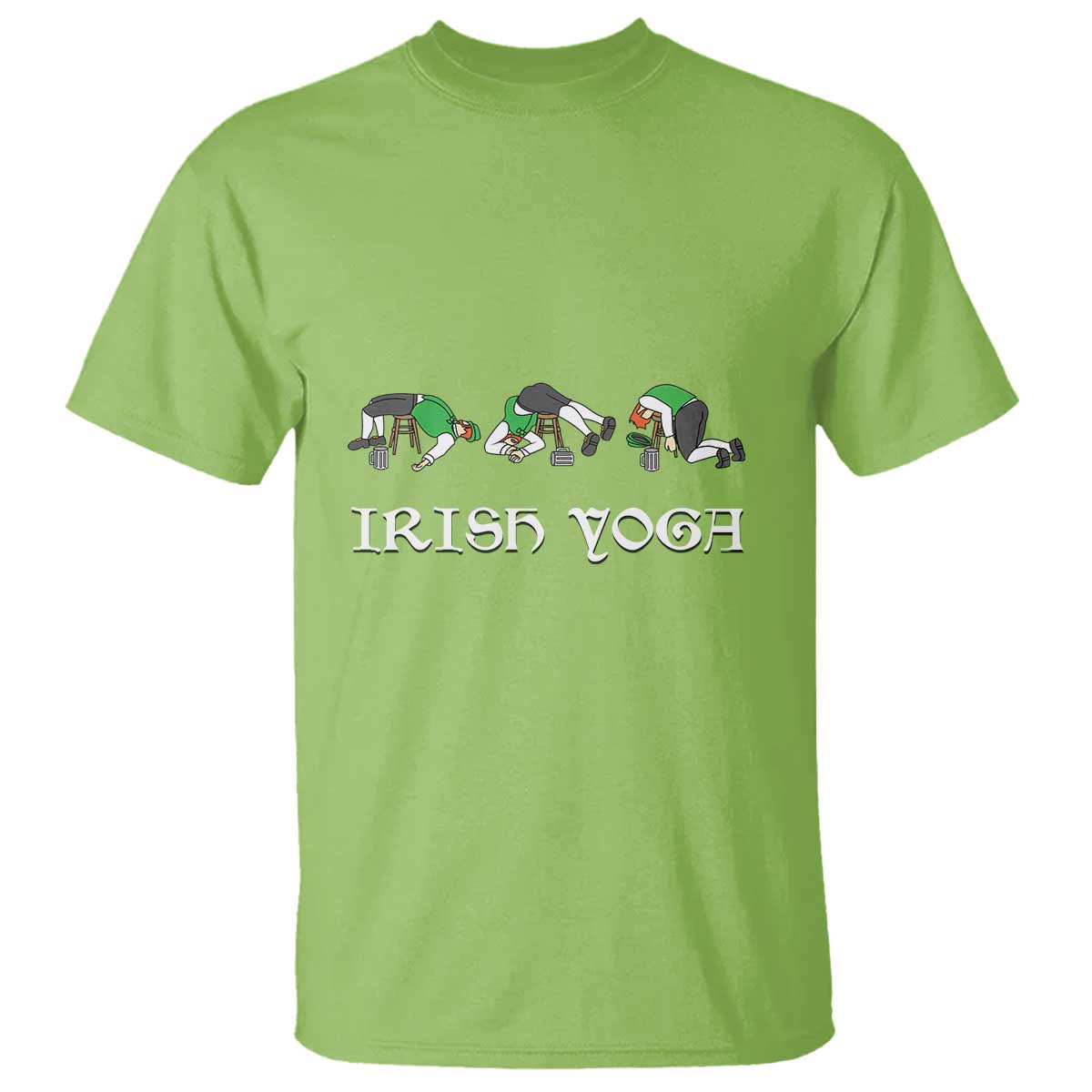 Funny St Patricks Day Beer Drinking T Shirt Irish Yoga Leprechaun Beer Mug