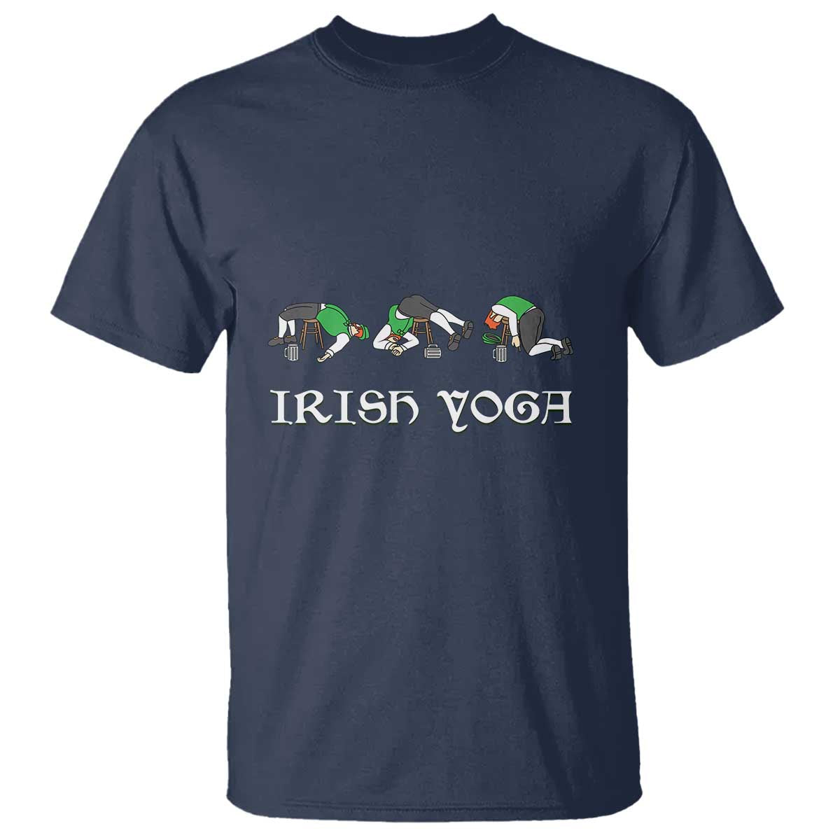Funny St Patricks Day Beer Drinking T Shirt Irish Yoga Leprechaun Beer Mug