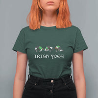 Funny St Patricks Day Beer Drinking T Shirt For Women Irish Yoga Leprechaun Beer Mug