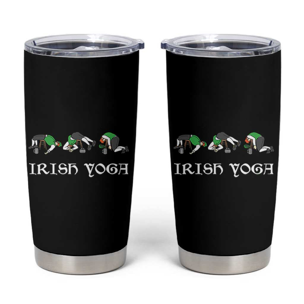 Funny St Patricks Day Beer Drinking Tumbler Cup Irish Yoga Leprechaun Beer Mug
