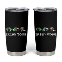Funny St Patricks Day Beer Drinking Tumbler Cup Irish Yoga Leprechaun Beer Mug