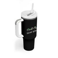 Funny St Patricks Day Beer Drinking Tumbler With Handle Irish Yoga Leprechaun Beer Mug