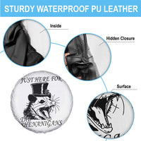 Funny St Patrick's Day Opossum Spare Tire Cover Just Here For The Shenanigans Shamrock