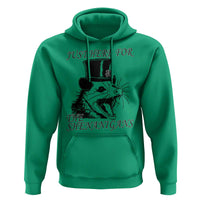 Funny St Patrick's Day Opossum Hoodie Just Here For The Shenanigans Shamrock