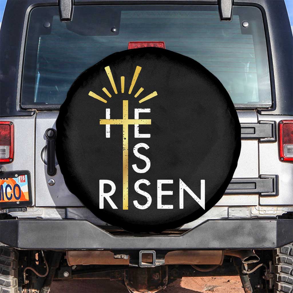 He Is Risen Spare Tire Cover Christian Easter Day Religious Bible Verse Cross