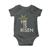 He Is Risen Baby Onesie Christian Easter Day Religious Bible Verse Cross