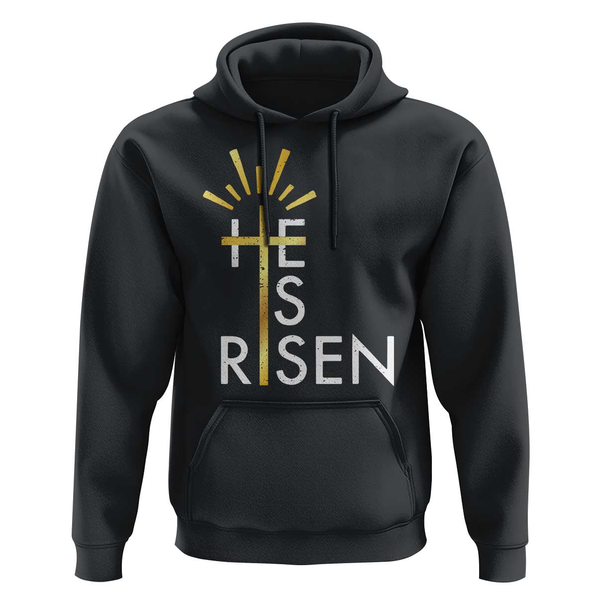 He Is Risen Hoodie Christian Easter Day Religious Bible Verse Cross