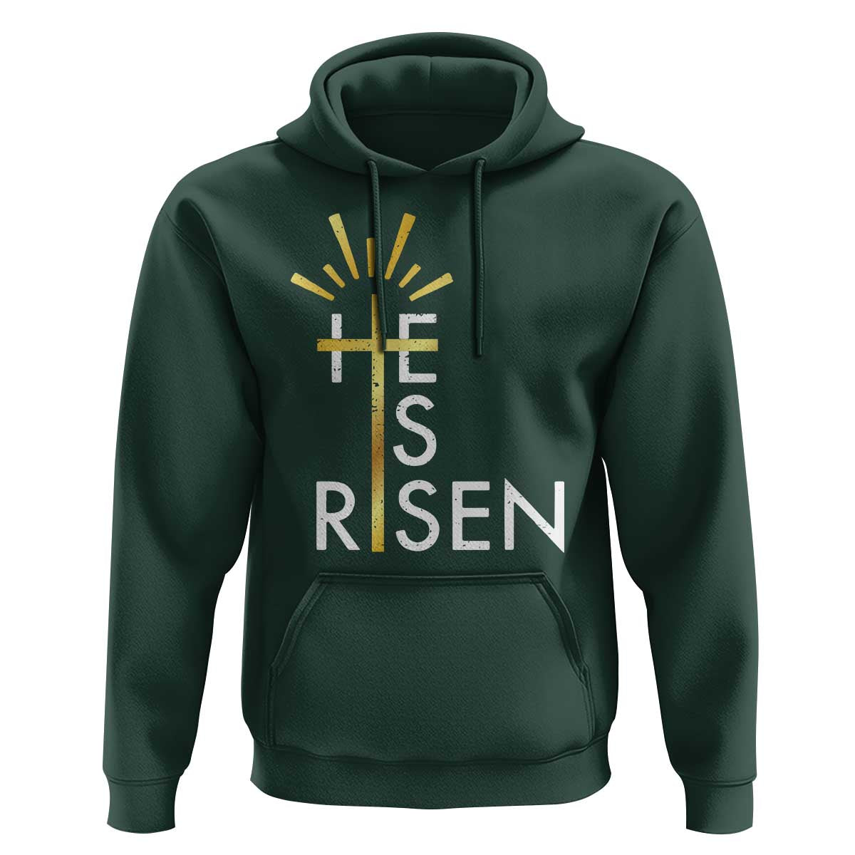 He Is Risen Hoodie Christian Easter Day Religious Bible Verse Cross