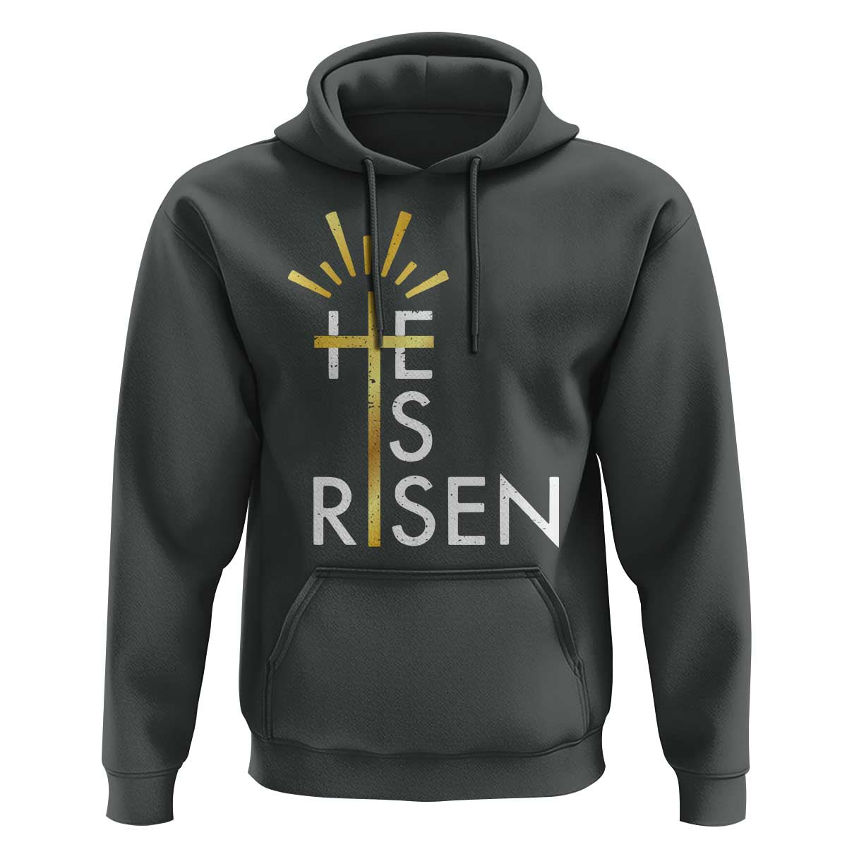He Is Risen Hoodie Christian Easter Day Religious Bible Verse Cross