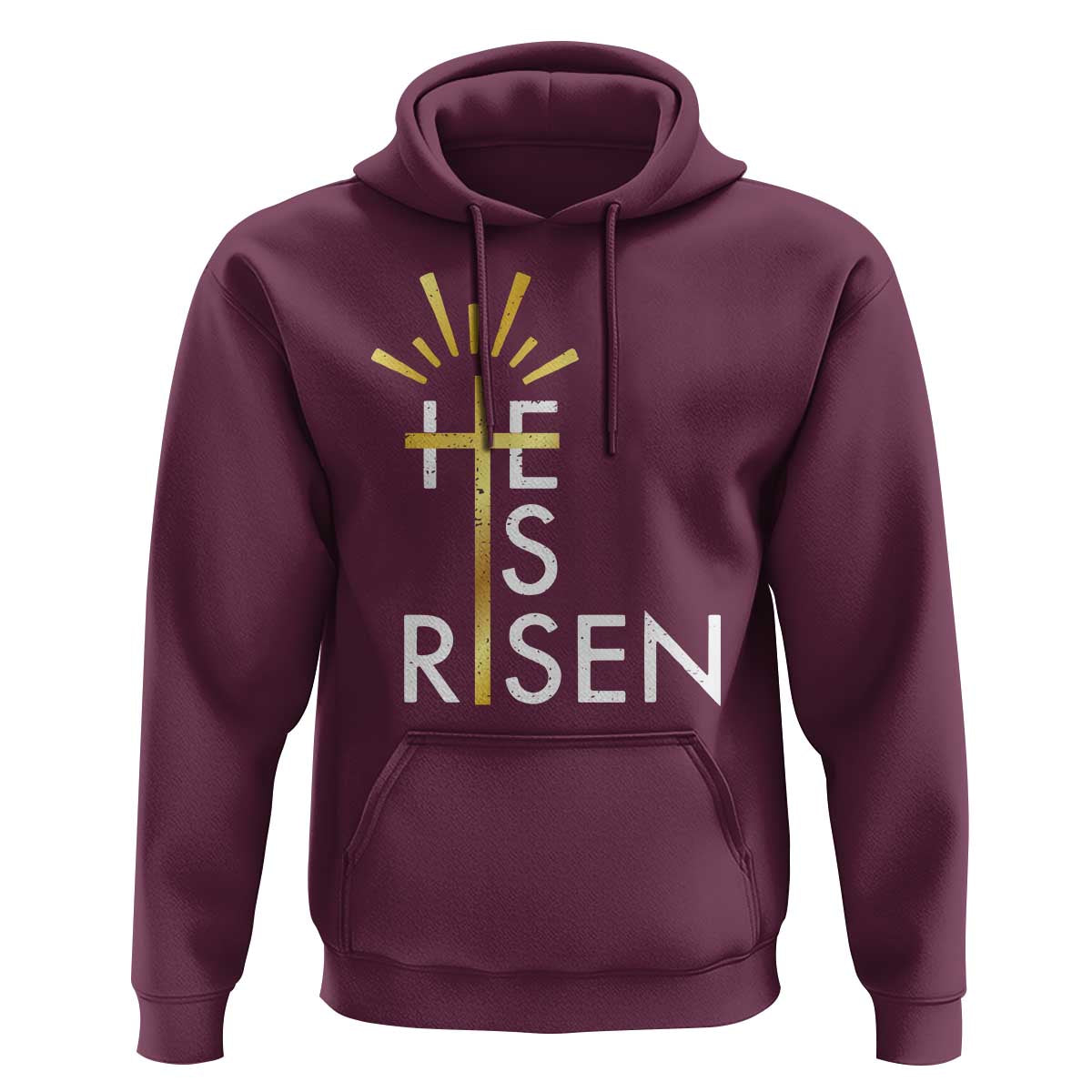 He Is Risen Hoodie Christian Easter Day Religious Bible Verse Cross