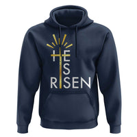 He Is Risen Hoodie Christian Easter Day Religious Bible Verse Cross