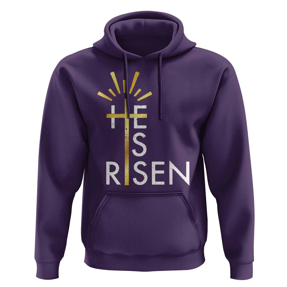 He Is Risen Hoodie Christian Easter Day Religious Bible Verse Cross
