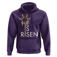 He Is Risen Hoodie Christian Easter Day Religious Bible Verse Cross
