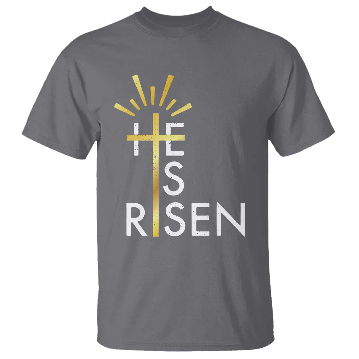 He Is Risen T Shirt Christian Easter Day Religious Bible Verse Cross