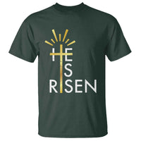 He Is Risen T Shirt Christian Easter Day Religious Bible Verse Cross