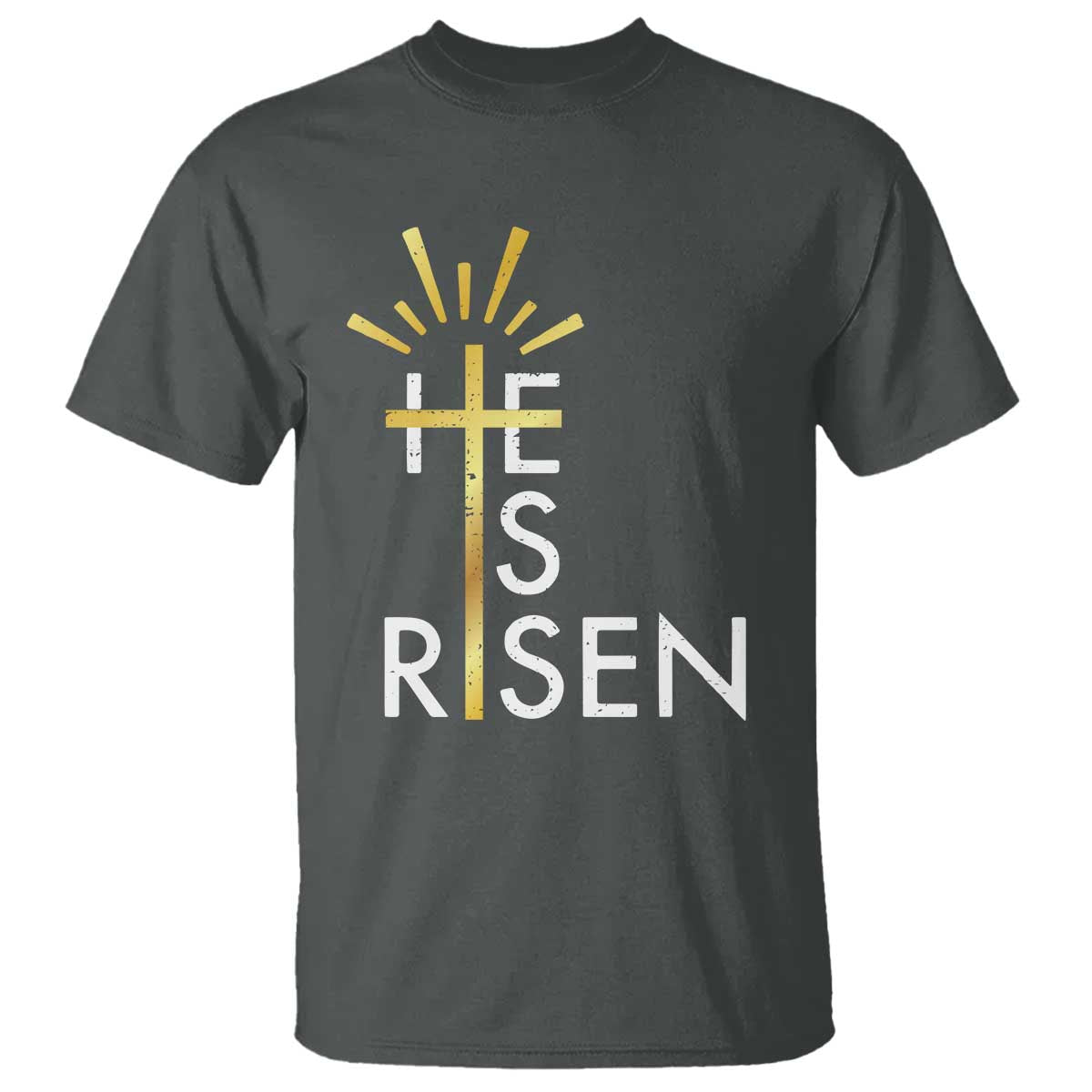He Is Risen T Shirt Christian Easter Day Religious Bible Verse Cross