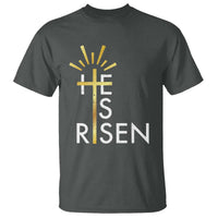 He Is Risen T Shirt Christian Easter Day Religious Bible Verse Cross