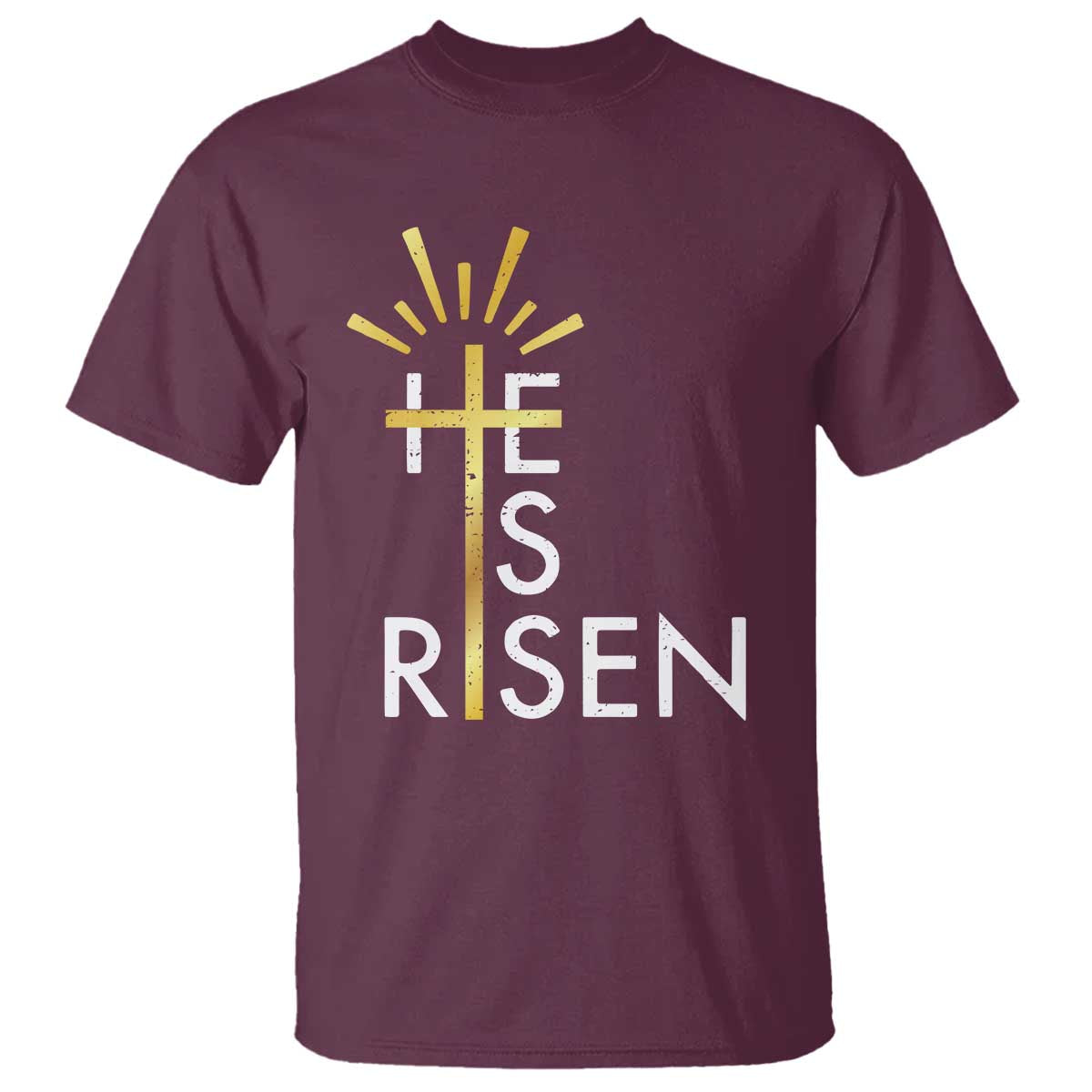 He Is Risen T Shirt Christian Easter Day Religious Bible Verse Cross