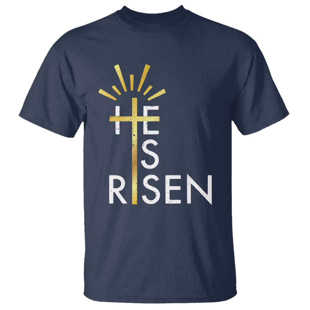 He Is Risen T Shirt Christian Easter Day Religious Bible Verse Cross