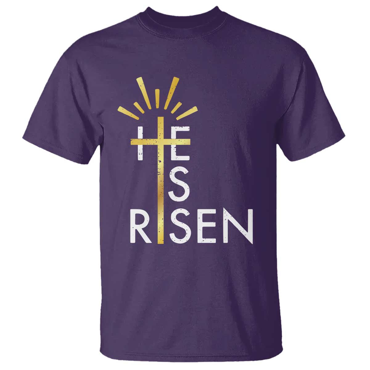 He Is Risen T Shirt Christian Easter Day Religious Bible Verse Cross