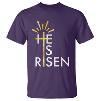 He Is Risen T Shirt Christian Easter Day Religious Bible Verse Cross