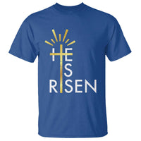 He Is Risen T Shirt Christian Easter Day Religious Bible Verse Cross