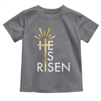 He Is Risen Toddler T Shirt Christian Easter Day Religious Bible Verse Cross