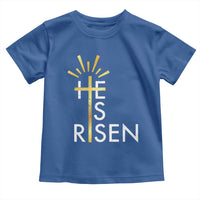 He Is Risen Toddler T Shirt Christian Easter Day Religious Bible Verse Cross