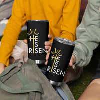 He Is Risen Tumbler Cup Christian Easter Day Religious Bible Verse Cross