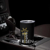 He Is Risen Tumbler Cup Christian Easter Day Religious Bible Verse Cross