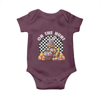 Funny Easter Day Dinosaur Bunny Baby Onesie On The Hunt Egg Hunting