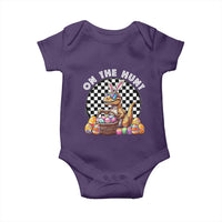 Funny Easter Day Dinosaur Bunny Baby Onesie On The Hunt Egg Hunting