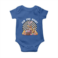 Funny Easter Day Dinosaur Bunny Baby Onesie On The Hunt Egg Hunting