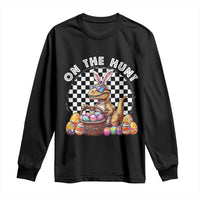Funny Easter Day Dinosaur Bunny Long Sleeve Shirt On The Hunt Egg Hunting