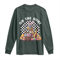 Funny Easter Day Dinosaur Bunny Long Sleeve Shirt On The Hunt Egg Hunting