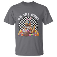 Funny Easter Day Dinosaur Bunny T Shirt On The Hunt Egg Hunting
