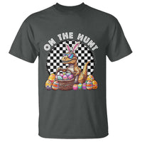 Funny Easter Day Dinosaur Bunny T Shirt On The Hunt Egg Hunting