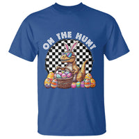 Funny Easter Day Dinosaur Bunny T Shirt On The Hunt Egg Hunting