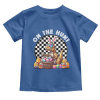 Funny Easter Day Dinosaur Bunny Toddler T Shirt On The Hunt Egg Hunting
