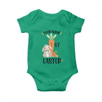 Personalized Easter Day Baby Onesie Custom Text 1st Easter Cute Bunny Carrot