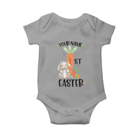 Personalized Easter Day Baby Onesie Custom Text 1st Easter Cute Bunny Carrot