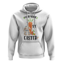 Personalized Easter Day Hoodie Custom Text 1st Easter Cute Bunny Carrot