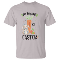 Personalized Easter Day T Shirt Custom Text 1st Easter Cute Bunny Carrot