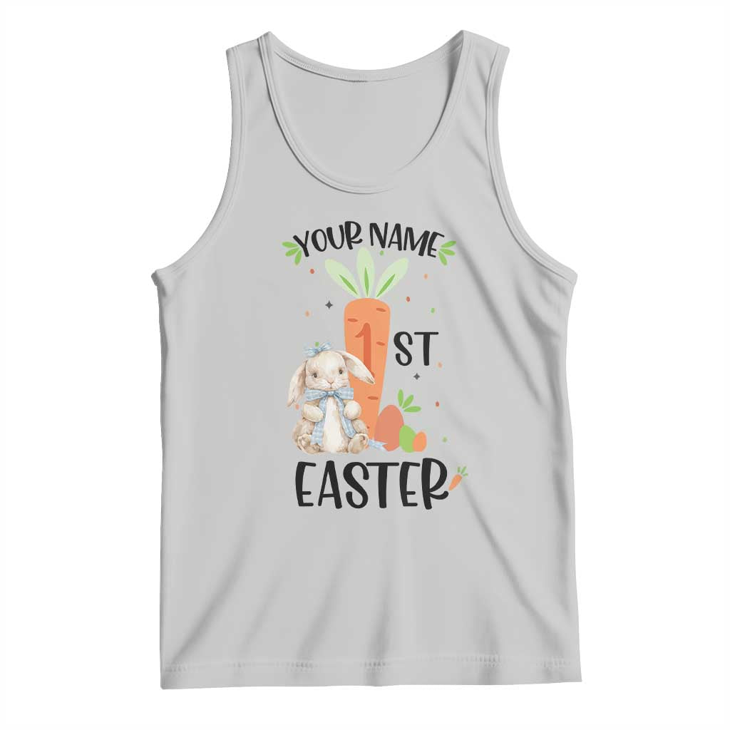 Personalized Easter Day Tank Top Custom Text 1st Easter Cute Bunny Carrot