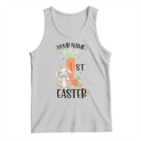 Personalized Easter Day Tank Top Custom Text 1st Easter Cute Bunny Carrot