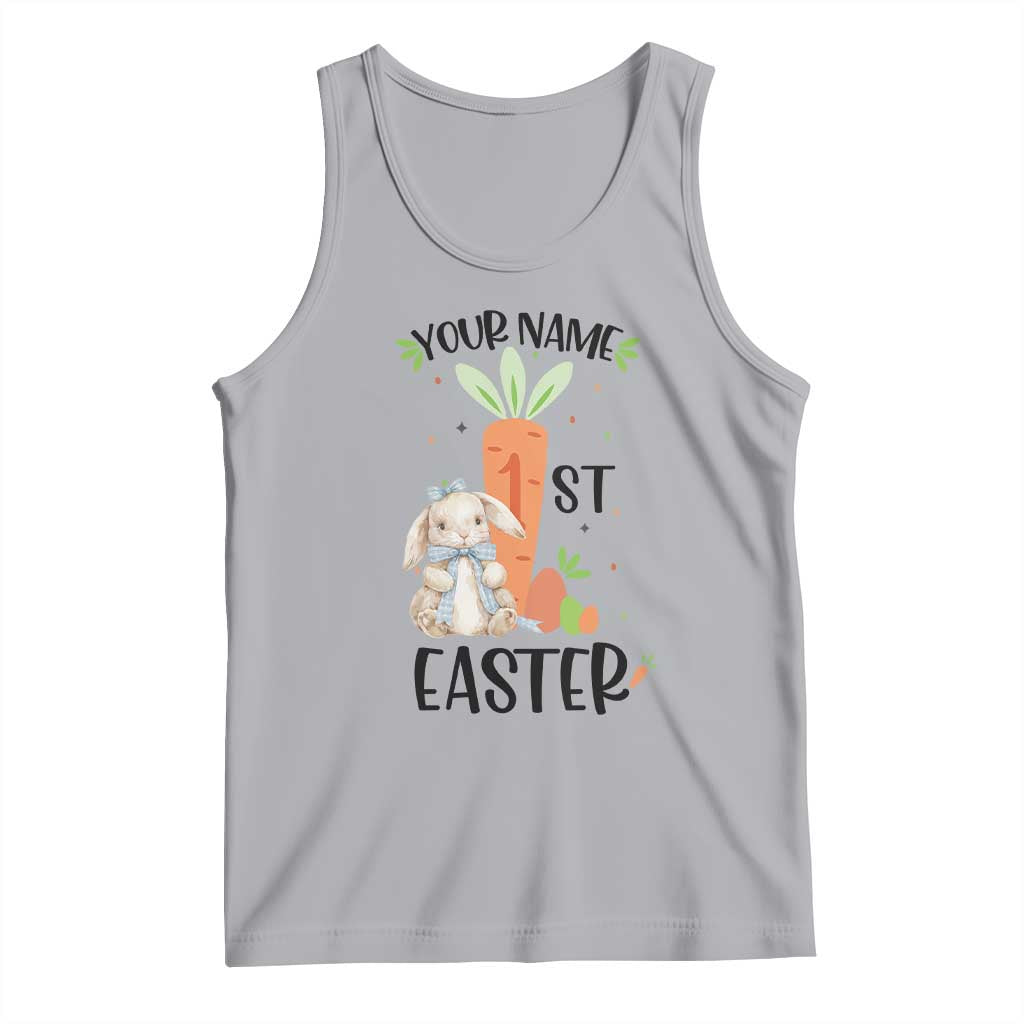 Personalized Easter Day Tank Top Custom Text 1st Easter Cute Bunny Carrot