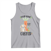 Personalized Easter Day Tank Top Custom Text 1st Easter Cute Bunny Carrot