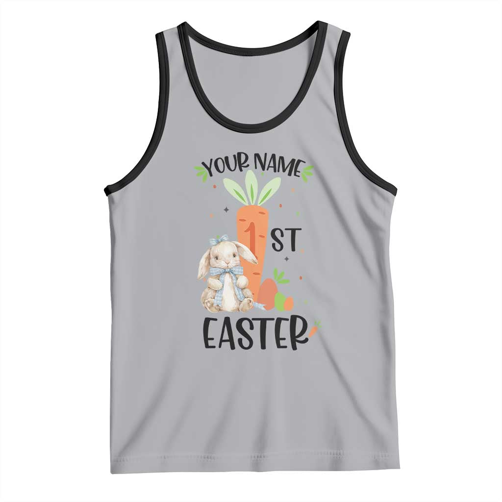 Personalized Easter Day Tank Top Custom Text 1st Easter Cute Bunny Carrot