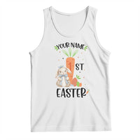 Personalized Easter Day Tank Top Custom Text 1st Easter Cute Bunny Carrot
